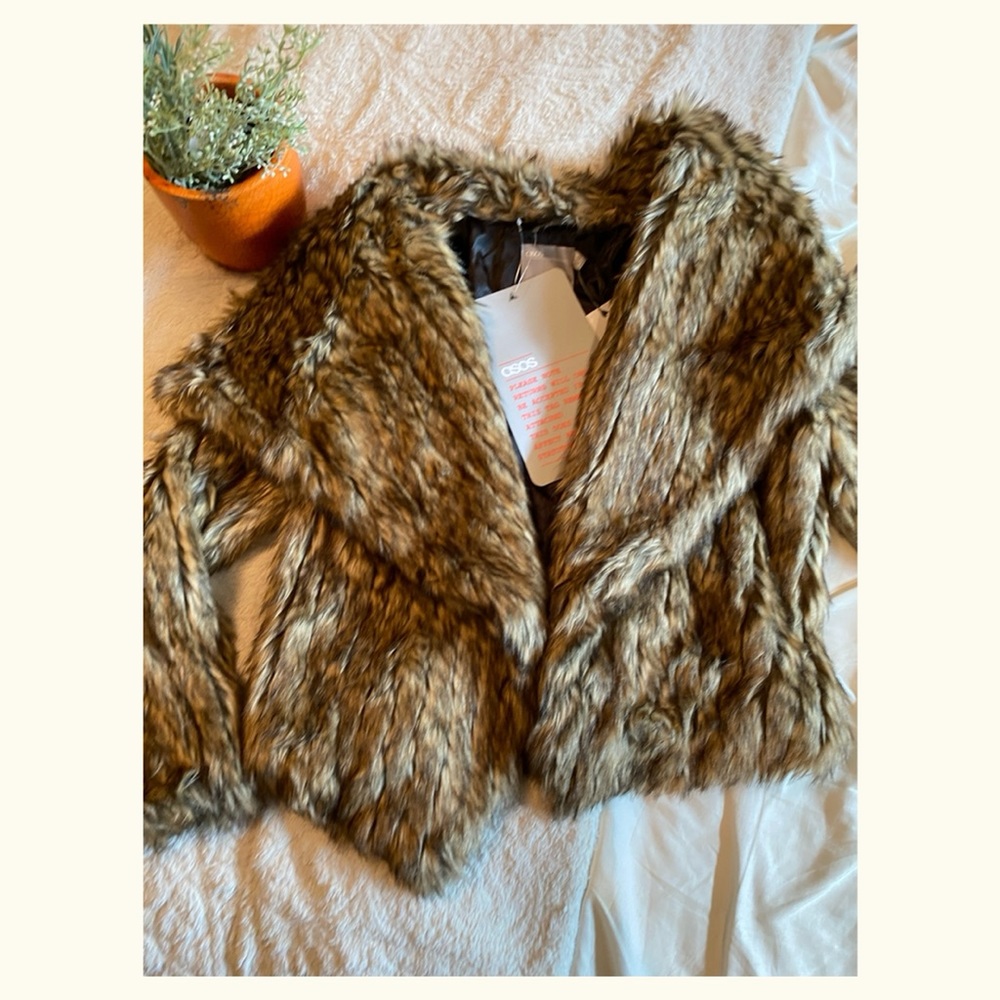 ASOS Faux Fur Cropped Jacket